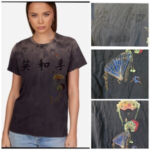 Lauren Moshi Wolf Silk Fan tee